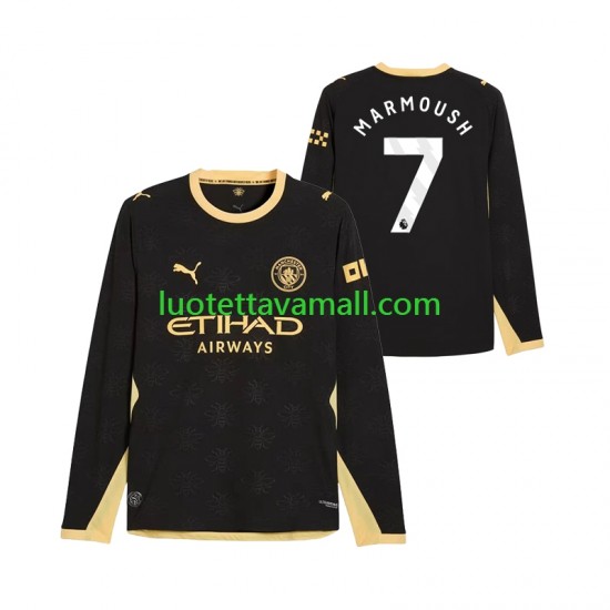 Miehet Manchester City Omar Marmoush 7 2026-2027 Pitkähihainen Fanipaita ,Vieras