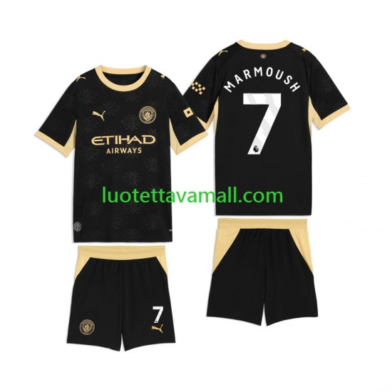 Lapset Manchester City Omar Marmoush 7 2026-2027 Lyhythihainen Fanipaita ,Vieras