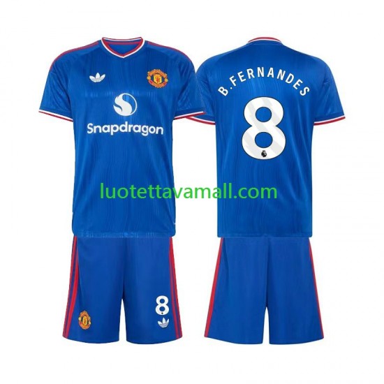 Lapset Manchester United Bruno Fernandes 8 2026-2027 Lyhythihainen Fanipaita ,Vieras