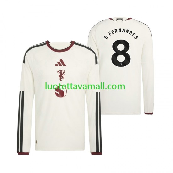 Miehet Manchester United Bruno Fernandes 8 2026-2027 Pitkähihainen Fanipaita ,Kolmas