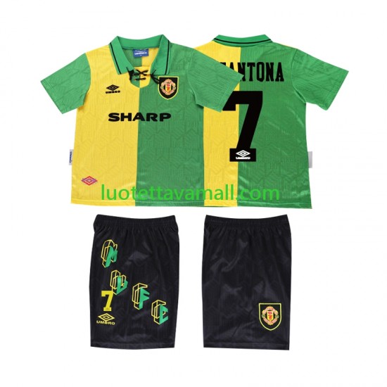 Lapset Manchester United CANTONA 7 Retro 1992 1994 Lyhythihainen Fanipaita ,Kolmas