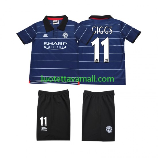 Lapset Manchester United GIGGS 11 Retro 1999 2000 Lyhythihainen Fanipaita ,Vieras