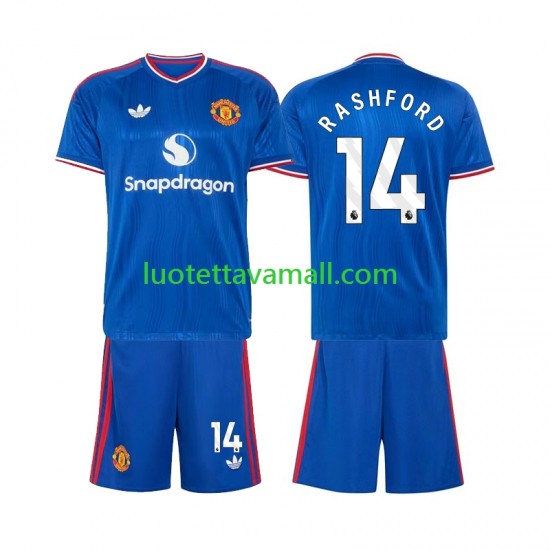 Lapset Manchester United Marcus Rashford 14 2026-2027 Lyhythihainen Fanipaita ,Vieras