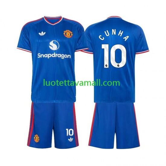 Lapset Manchester United Matheus Cunha 10 2026-2027 Lyhythihainen Fanipaita ,Vieras