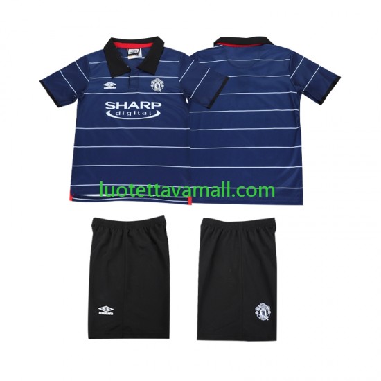 Lapset Manchester United Retro 1999 2000 Lyhythihainen Fanipaita ,Vieras