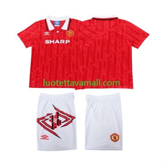 Lapset Manchester United Retro 1993 1994 Lyhythihainen Fanipaita ,Koti