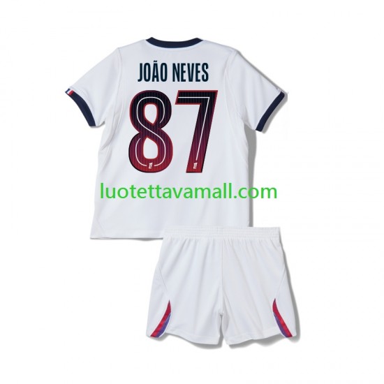 Lapset Paris Saint-Germain Joao Neves 87 2026-2027 Lyhythihainen Fanipaita ,Vieras
