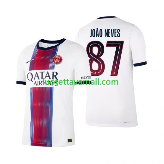 Miehet Paris Saint-Germain Joao Neves 87 2026-2027 Lyhythihainen Fanipaita ,Vieras