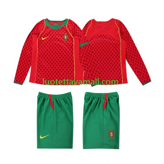 Lapset Portugali Retro 2004 Pitkähihainen Fanipaita ,Koti
