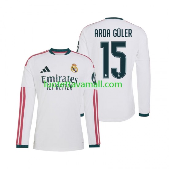 Miehet Real Madrid Arda Guler 15 2026-2027 Pitkähihainen Fanipaita ,Koti