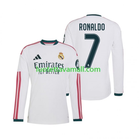 Miehet Real Madrid Cristiano Ronaldo 7 2026-2027 Pitkähihainen Fanipaita ,Koti