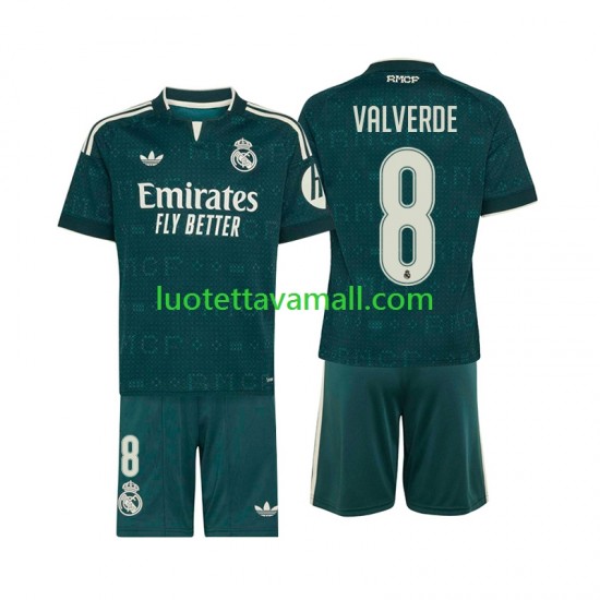 Lapset Real Madrid Federico Valverde 8 2026-2027 Lyhythihainen Fanipaita ,Vieras