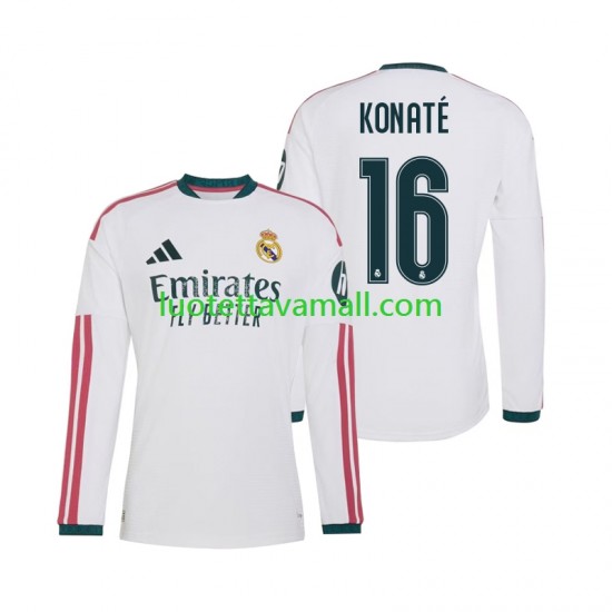 Miehet Real Madrid Ibrahima Konate 16 2026-2027 Pitkähihainen Fanipaita ,Koti