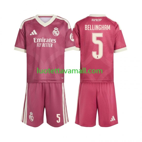 Lapset Real Madrid Jude Bellingham 5 2026-2027 Lyhythihainen Fanipaita ,Kolmas