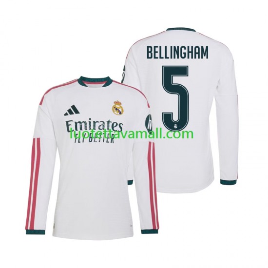 Miehet Real Madrid Jude Bellingham 5 2026-2027 Pitkähihainen Fanipaita ,Koti