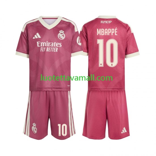 Lapset Real Madrid Kylian Mbappe 10 2026-2027 Lyhythihainen Fanipaita ,Kolmas