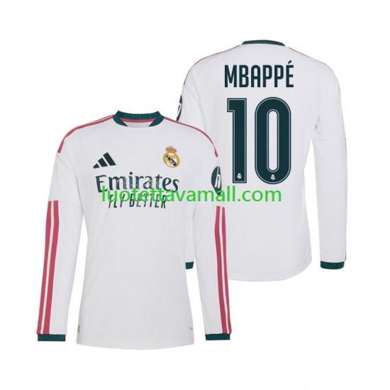 Miehet Real Madrid Kylian Mbappe 10 2026-2027 Pitkähihainen Fanipaita ,Koti