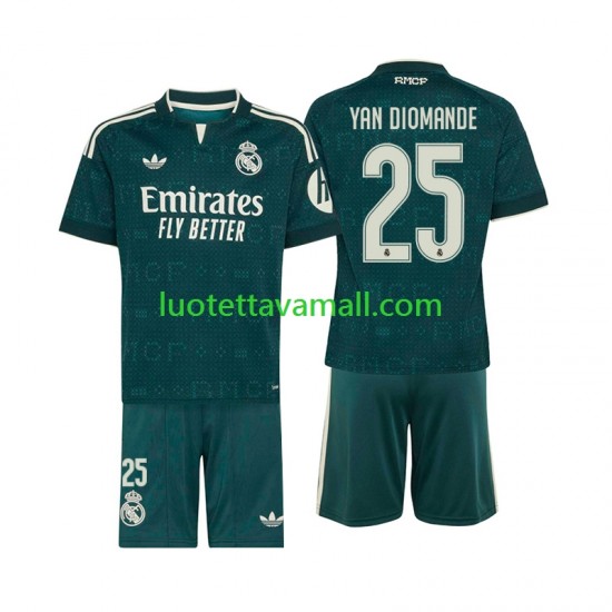 Lapset Real Madrid Yan Diomande 25 2026-2027 Lyhythihainen Fanipaita ,Vieras