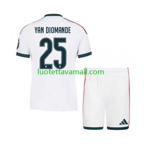 Lapset Real Madrid Yan Diomande 25 2026-2027 Lyhythihainen Fanipaita ,Koti