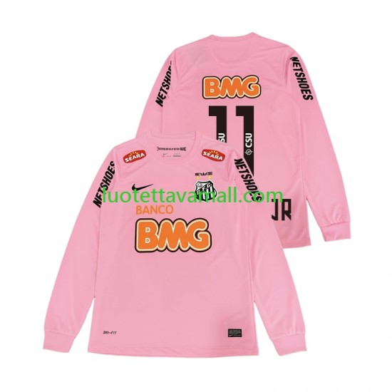 Miehet Santos Neymar JR 11 Retro 2012 2013 Pitkähihainen Fanipaita ,Neljäs