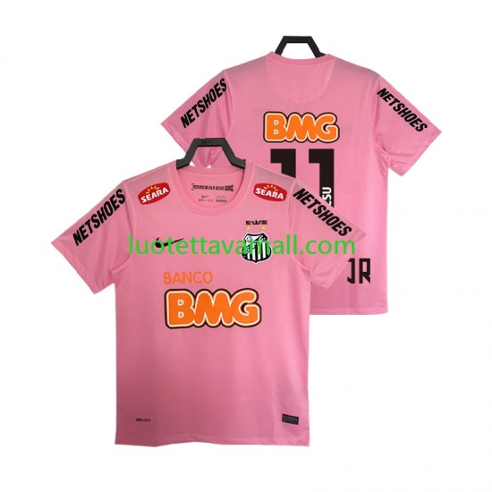 Miehet Santos Neymar JR 11 Retro 2012 2013 Lyhythihainen Fanipaita ,Neljäs