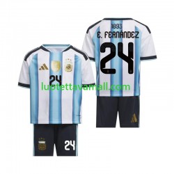 Lapset Argentiina Enzo Fernandez 24 World Cup 2026 Lyhythihainen Fanipaita ,Koti