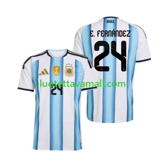 Miehet Argentiina Enzo Fernandez 24 World Cup 2026 Lyhythihainen Fanipaita ,Koti