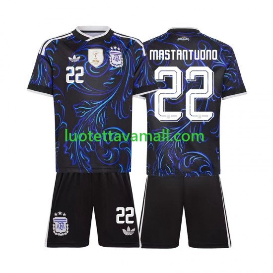 Lapset Argentiina Franco Mastantuono 22 World Cup 2026 Lyhythihainen Fanipaita ,Vieras