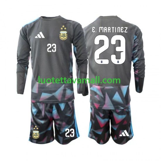 Lapset Argentiina Maalivahdin Emiliano Martinez 23 World Cup 2026 Pitkähihainen Fanipaita ,Koti