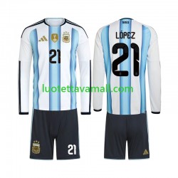 Lapset Argentiina Jose Manuel Lopez 21 World Cup 2026 Pitkähihainen Fanipaita ,Koti Lapset Argentiina Jose Manuel Lopez 21 World Cup 2026 Pitkähihainen Fanipaita ,Koti
