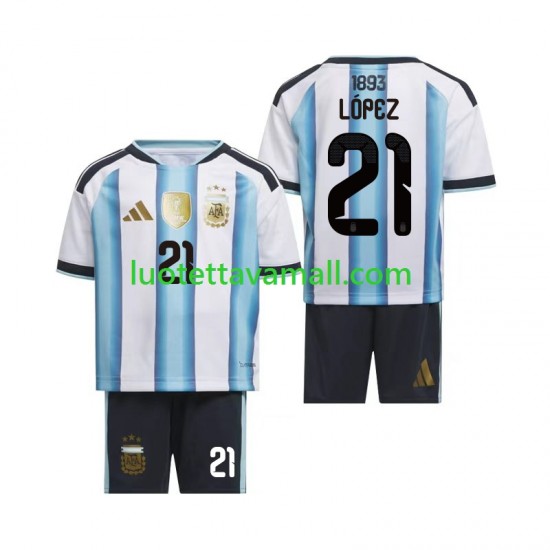 Lapset Argentiina Jose Manuel Lopez 21 World Cup 2026 Lyhythihainen Fanipaita ,Koti