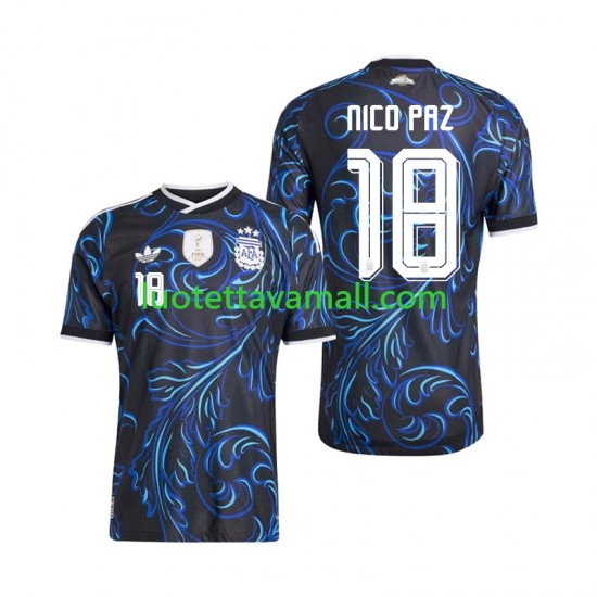 Miehet Argentiina Nico Paz 18 World Cup 2026 Lyhythihainen Fanipaita ,Vieras