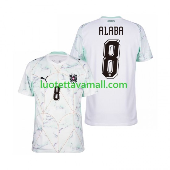 Miehet Itävalta David Alaba 8 World Cup 2026 Lyhythihainen Fanipaita ,Vieras