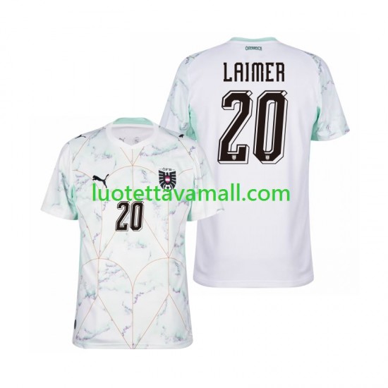 Miehet Itävalta Konrad Laimer 20 World Cup 2026 Lyhythihainen Fanipaita ,Vieras