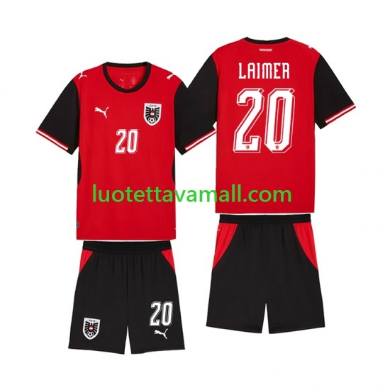 Lapset Itävalta Konrad Laimer 20 World Cup 2026 Lyhythihainen Fanipaita ,Koti