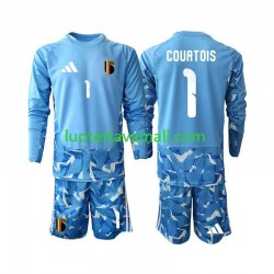 Lapset Belgia Maalivahdin Thibaut Courtois 1 World Cup 2026 Pitkähihainen Fanipaita ,Koti
