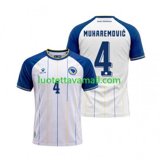 Miehet Bosnia ja Hertsegovina Tarik Muharemovic 4 World Cup 2026 Lyhythihainen Fanipaita ,Vieras