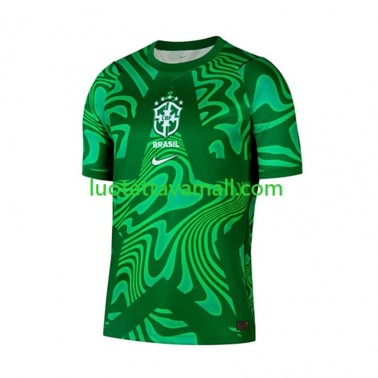 Miehet Brasilia Maalivahdin World Cup 2026 Lyhythihainen Fanipaita ,Vieras