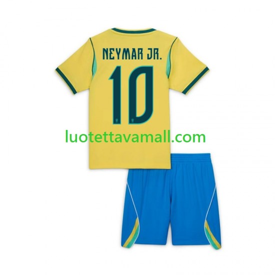 Lapset Brasilia Neymar JR 10 World Cup 2026 Lyhythihainen Fanipaita ,Koti