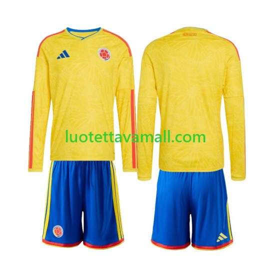 Lapset Kolumbia World Cup 2026 Pitkähihainen Fanipaita ,Koti