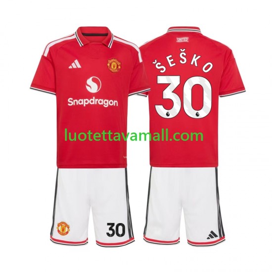 Lapset Manchester United Benjamin Sesko 30 2026-2027 Lyhythihainen Fanipaita ,Koti