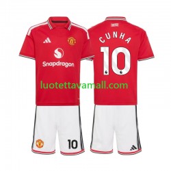 Lapset Manchester United Matheus Cunha 10 2026-2027 Lyhythihainen Fanipaita ,Koti