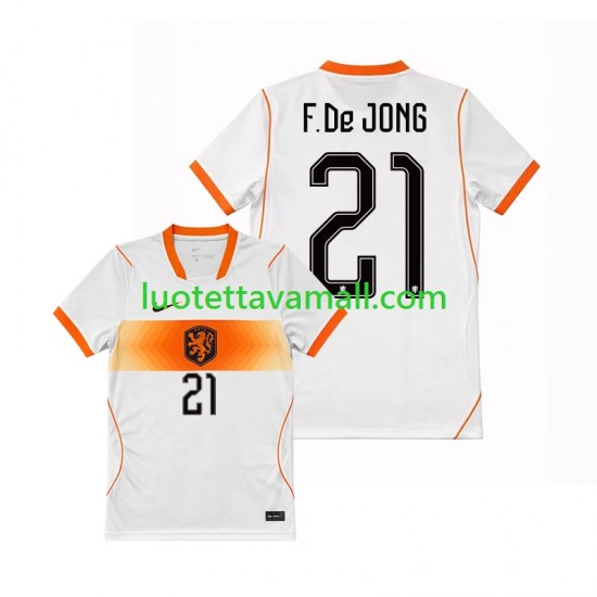 Miehet Alankomaat Frenkie de Jong 21 World Cup 2026 Lyhythihainen Fanipaita ,Vieras