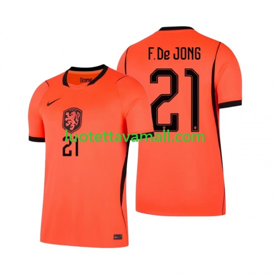 Miehet Alankomaat Frenkie de Jong 21 World Cup 2026 Lyhythihainen Fanipaita ,Koti