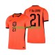 Miehet Alankomaat Frenkie de Jong 21 World Cup 2026 Lyhythihainen Fanipaita ,Koti