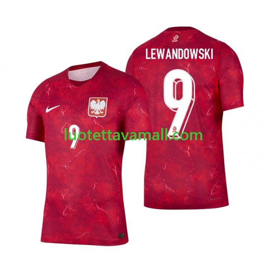 Miehet Puola Robert Lewandowski 9 2026 Lyhythihainen Fanipaita ,Vieras
