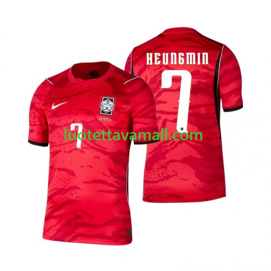 Miehet Etelä-Korea Son Heung-min 7 World Cup 2026 Lyhythihainen Fanipaita ,Koti