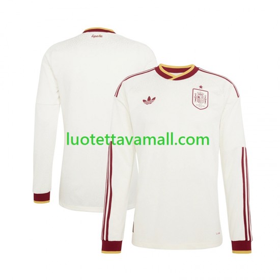Miehet Espanja World Cup 2026 Pitkähihainen Fanipaita ,Vieras