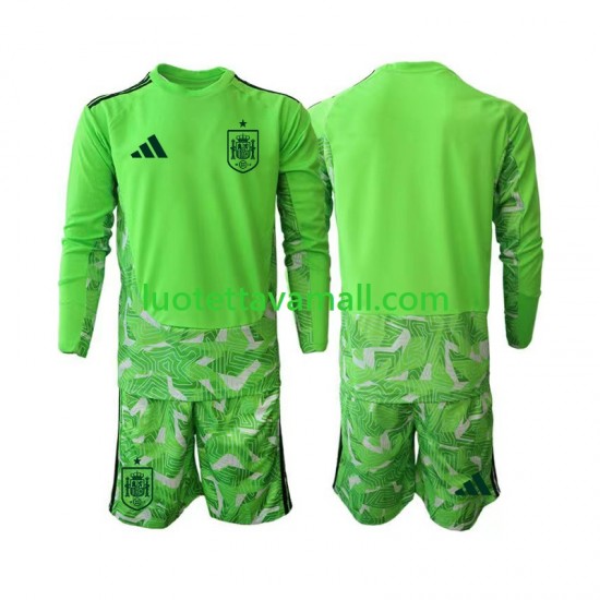 Lapset Espanja Maalivahdin 6th Green color World Cup 2026 Pitkähihainen Fanipaita