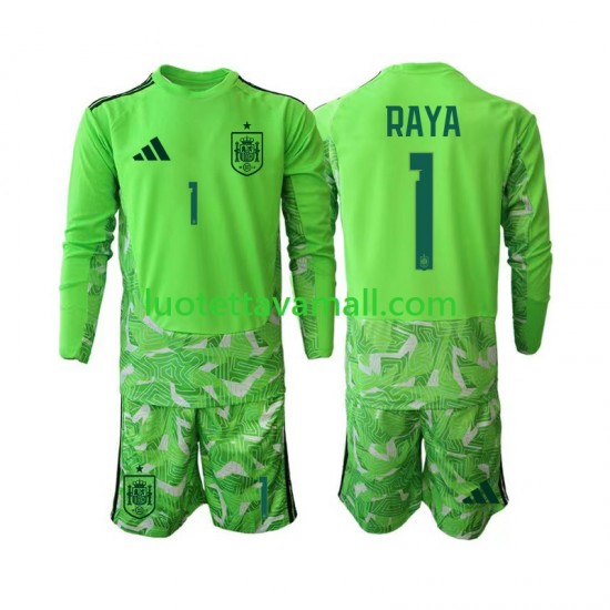 Lapset Espanja Maalivahdin David Raya 1 6th Green color World Cup 2026 Pitkähihainen Fanipaita